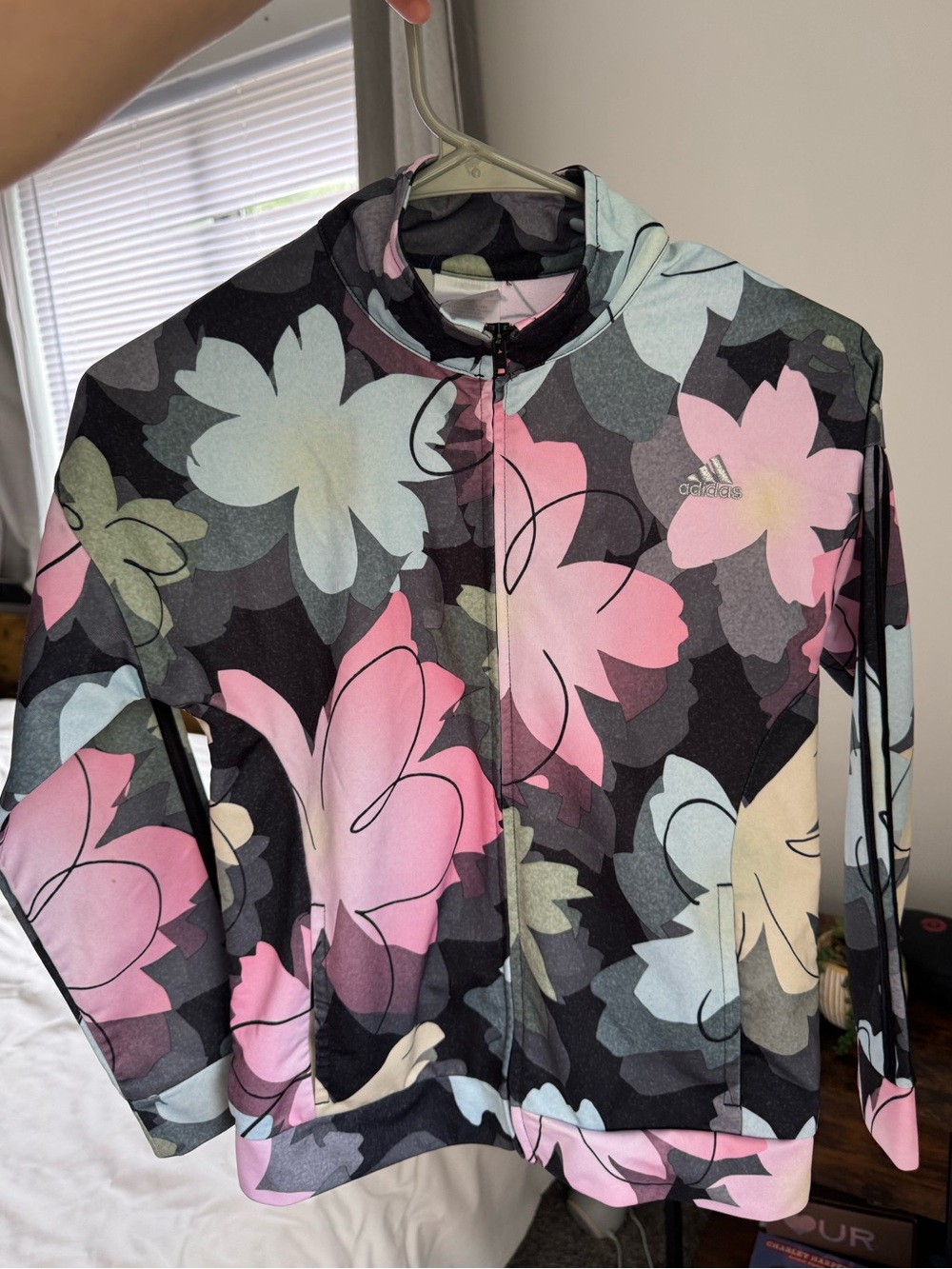 adidas Girls Floral Zip-Up Jacket